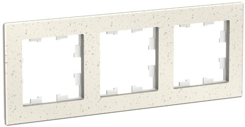 Рамка универсальная Systeme Electric AtlasDesign Nature 3-м. мрамор крем роял картинка